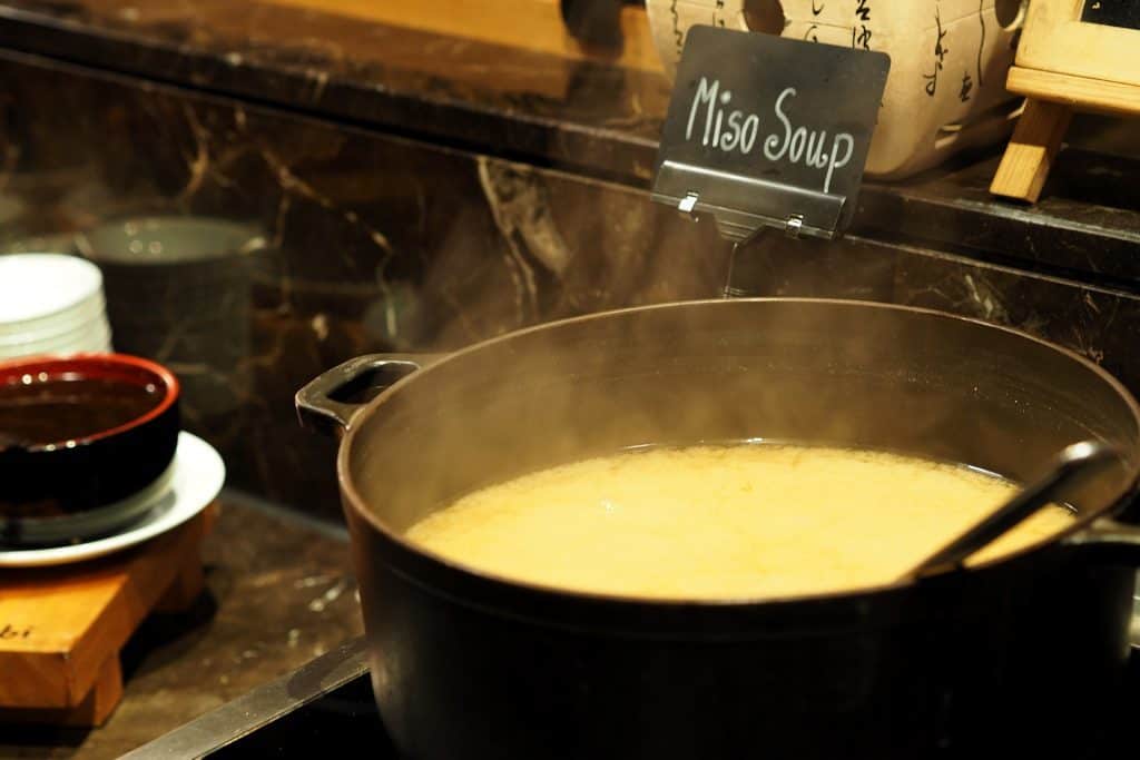 pot of miso soup