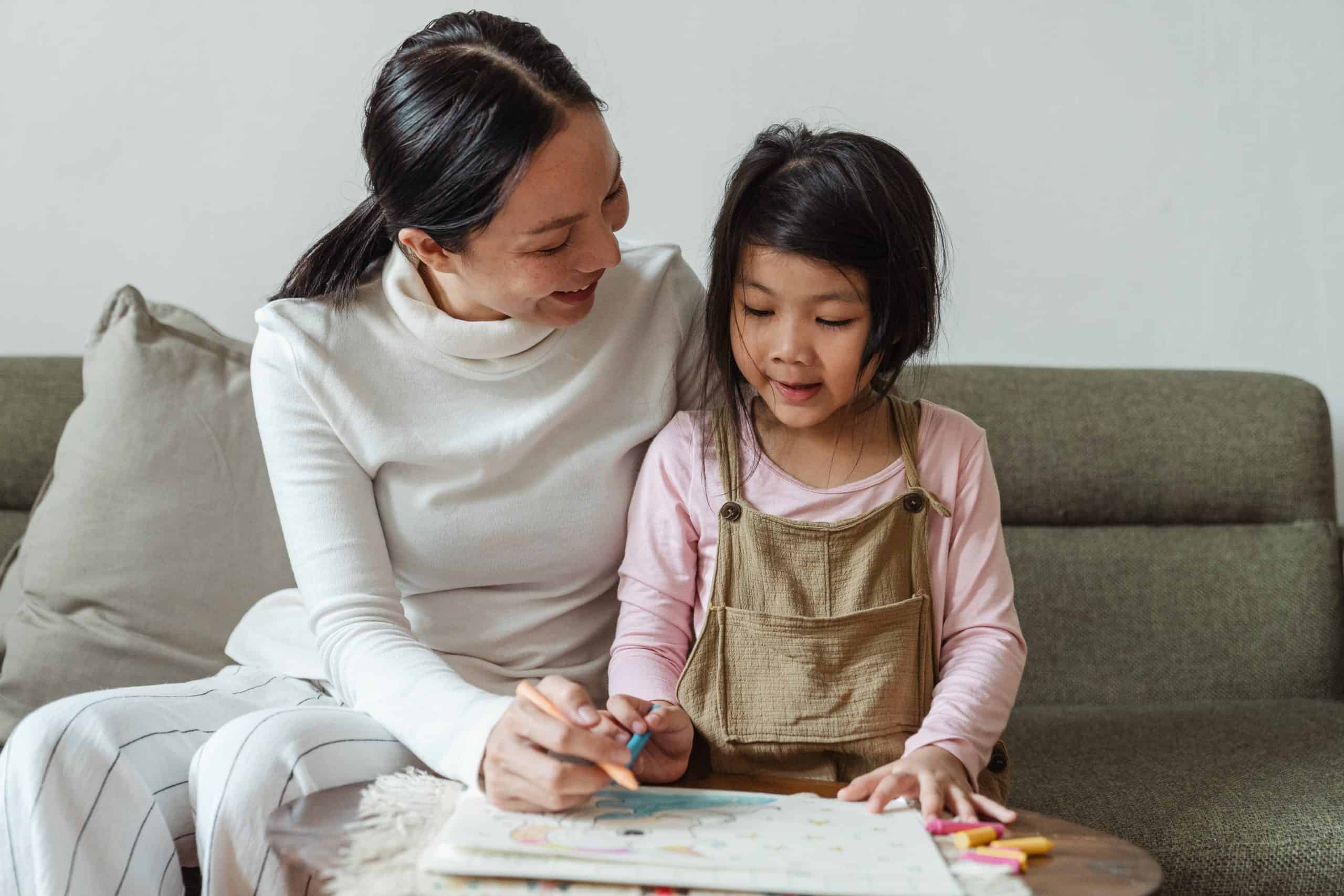 woman reading to children